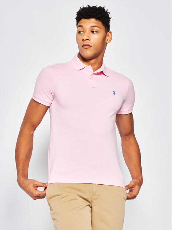 

Рубашка-поло узкого кроя Polo Ralph Lauren, розовый