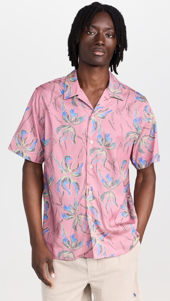

Рубашка PS Paul Smith Paul Smith Iris Floral Short Sleeve, розовый