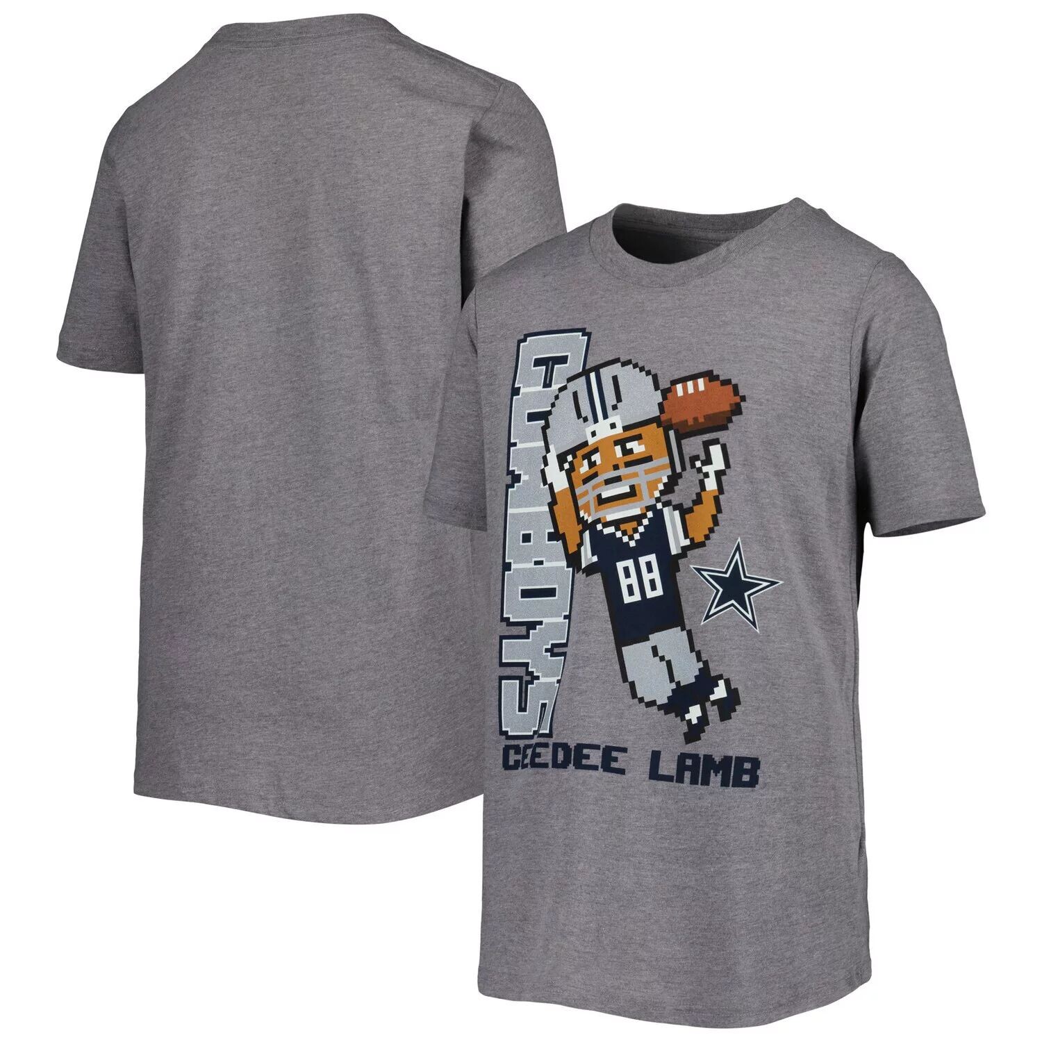 

Молодежная футболка CeeDee Lamb Grey Dallas Cowboys Pixel Player 2.0 Outerstuff