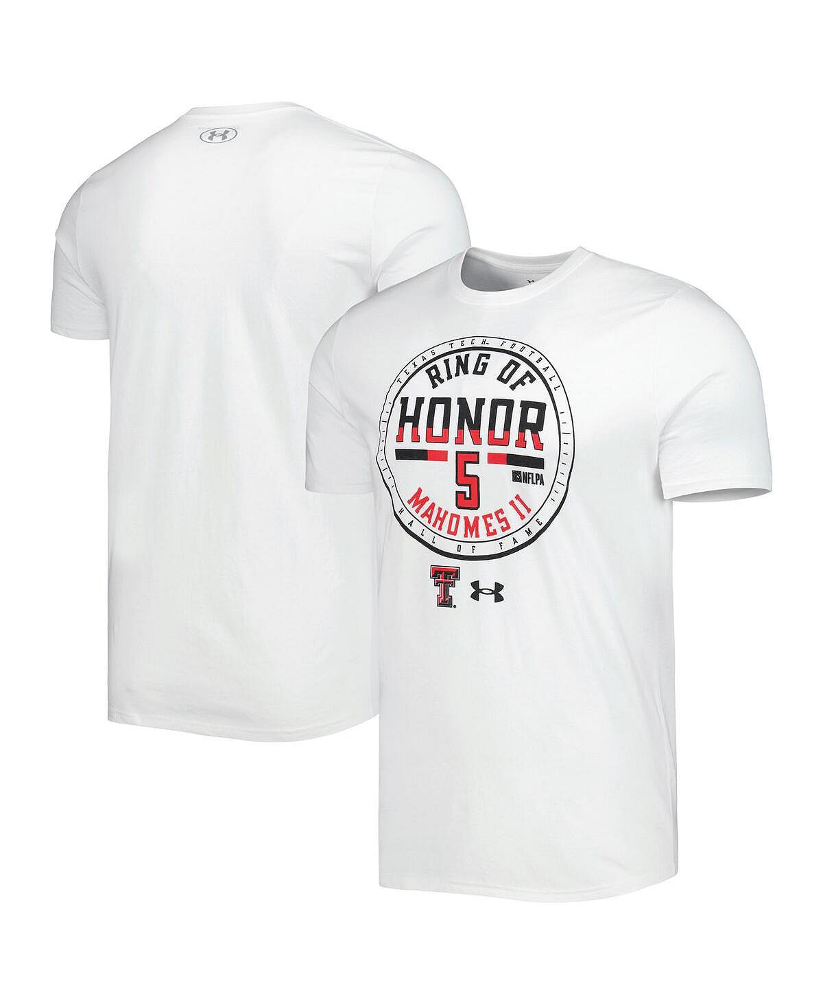 Мужская футболка Патрика Махоумса White Texas Tech Red Raiders Ring of Honor Under Armour голиков ф красные орлы