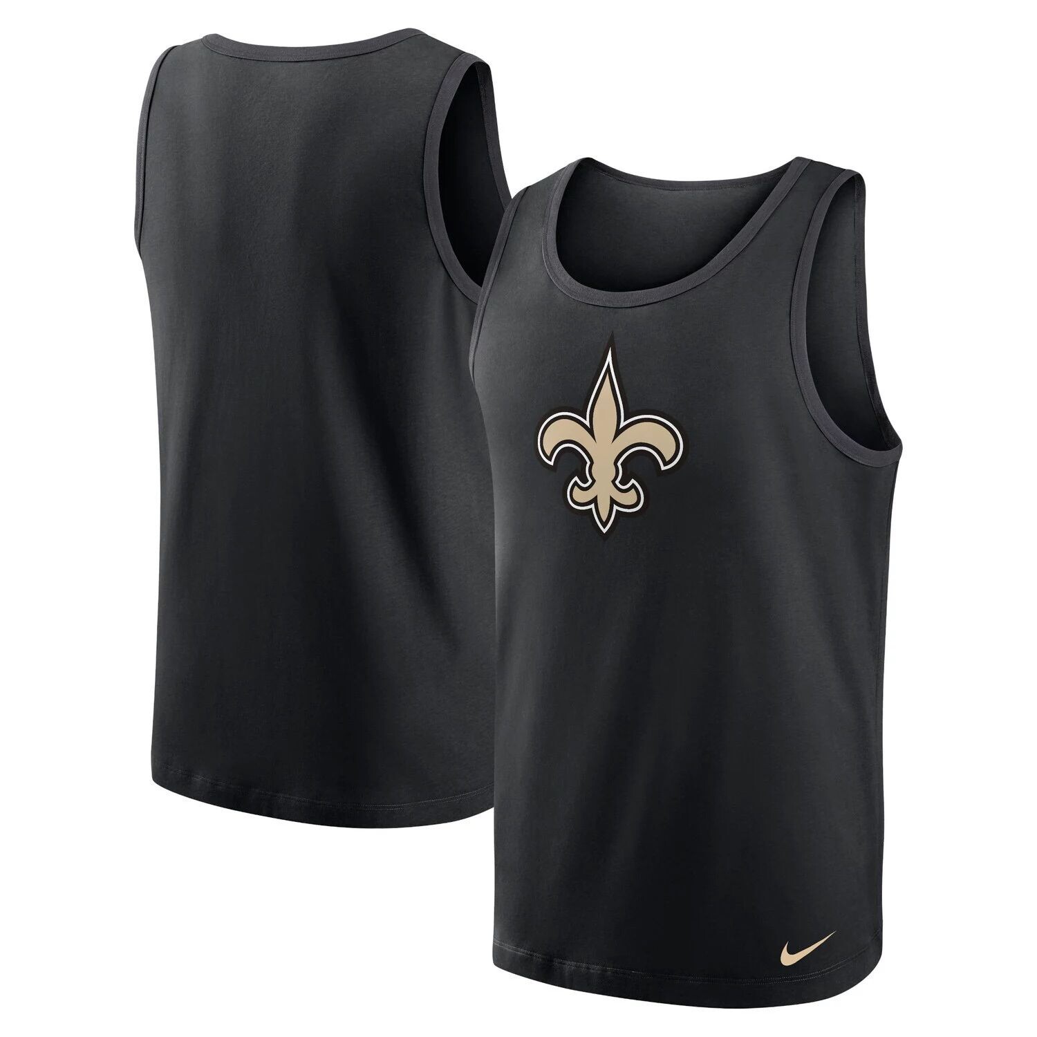 

Мужская черная майка New Orleans Saints Tri-Blend Nike, Черный