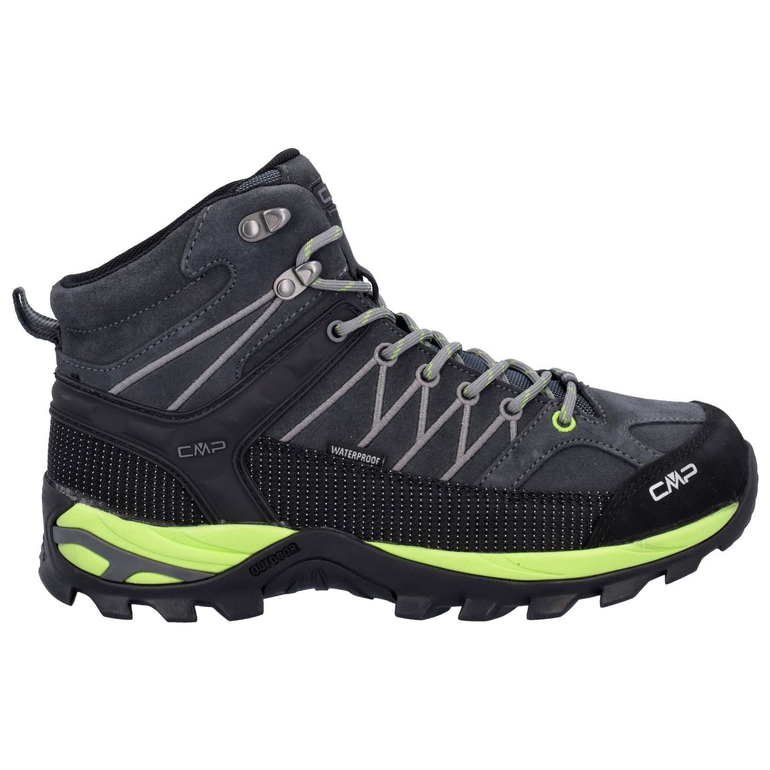 Ботинки для прогулки Cmp Rigel Mid Trekking Shoes Waterproof, цвет Antracite/Limegreen