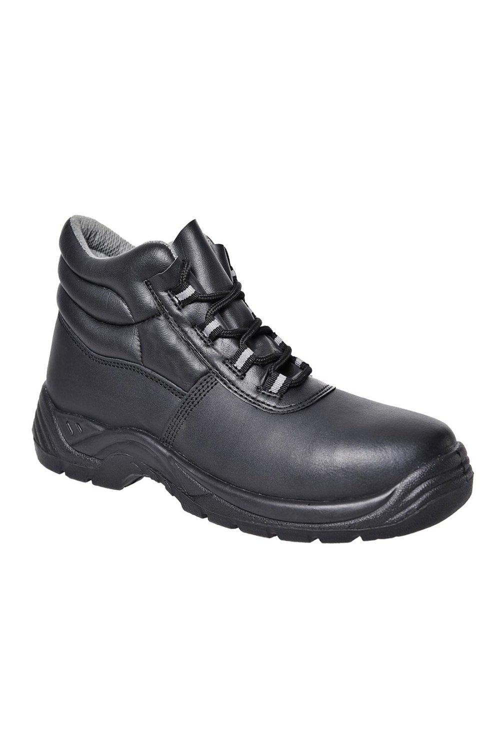 Кожаные композитные защитные ботинки Portwest, черный цена и фото