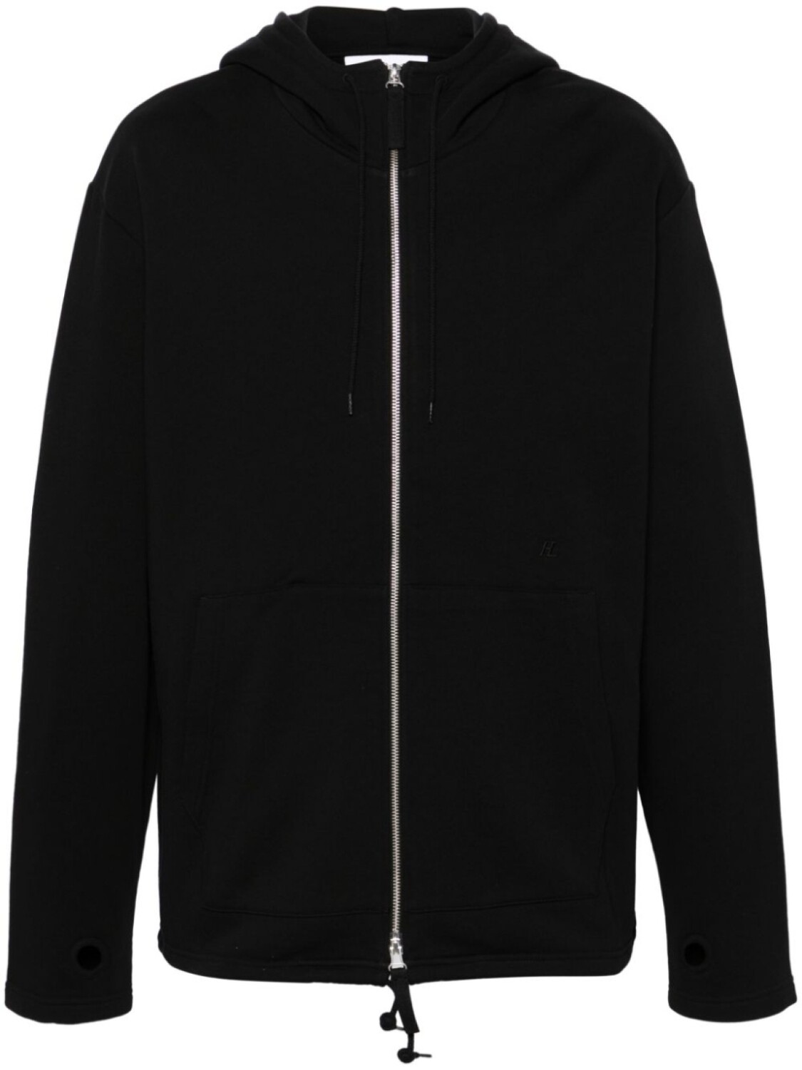 

Helmut Lang худи с вышитым логотипом, черный