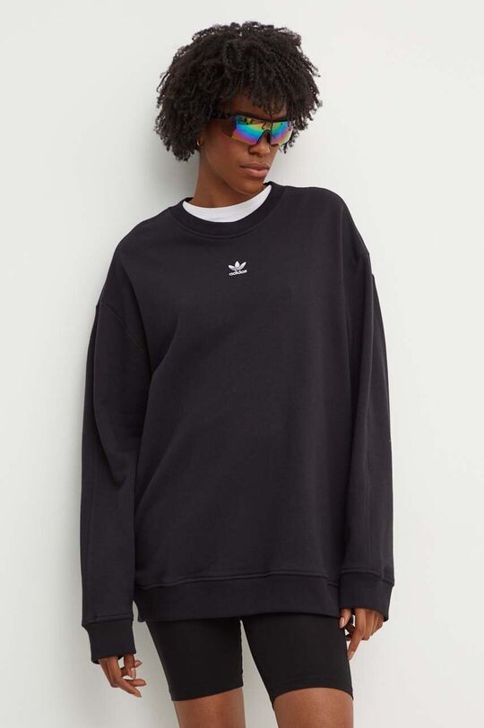 

Хлопковая толстовка adidas Originals, черный