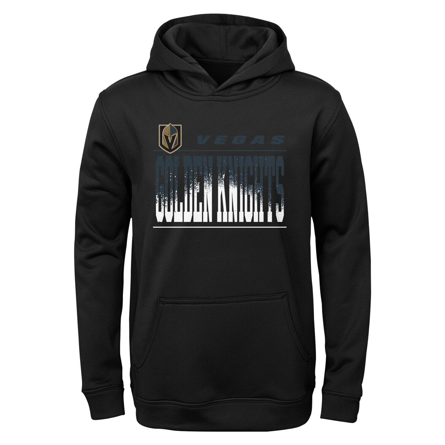 

Молодежный пуловер с капюшоном Vegas Golden Knights Play-By-Play Performance черного цвета Outerstuff