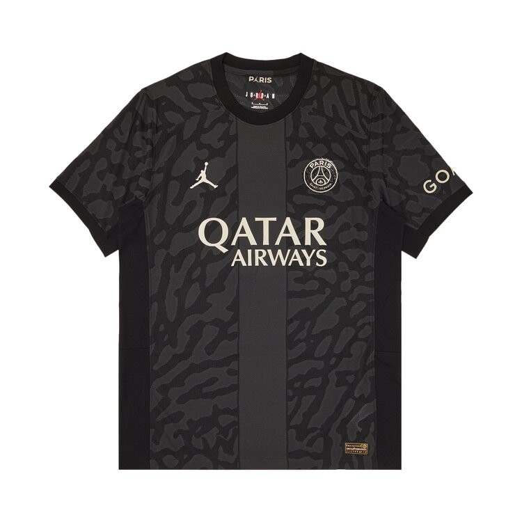 

Джерси Paris Saint-Germain x Jordan Third Match 'Black', черный