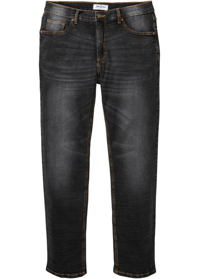 

Прямые эластичные джинсы классического кроя John Baner Jeanswear, черный