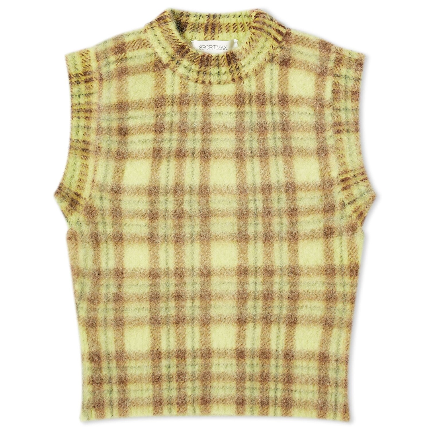 

Вязаный жилет Sportmax Gallico Crop Knit Vest, цвет Lime