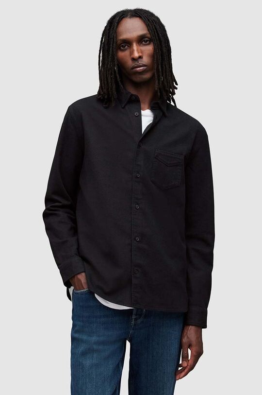 

Рубашка Arden из хлопка AllSaints, черный