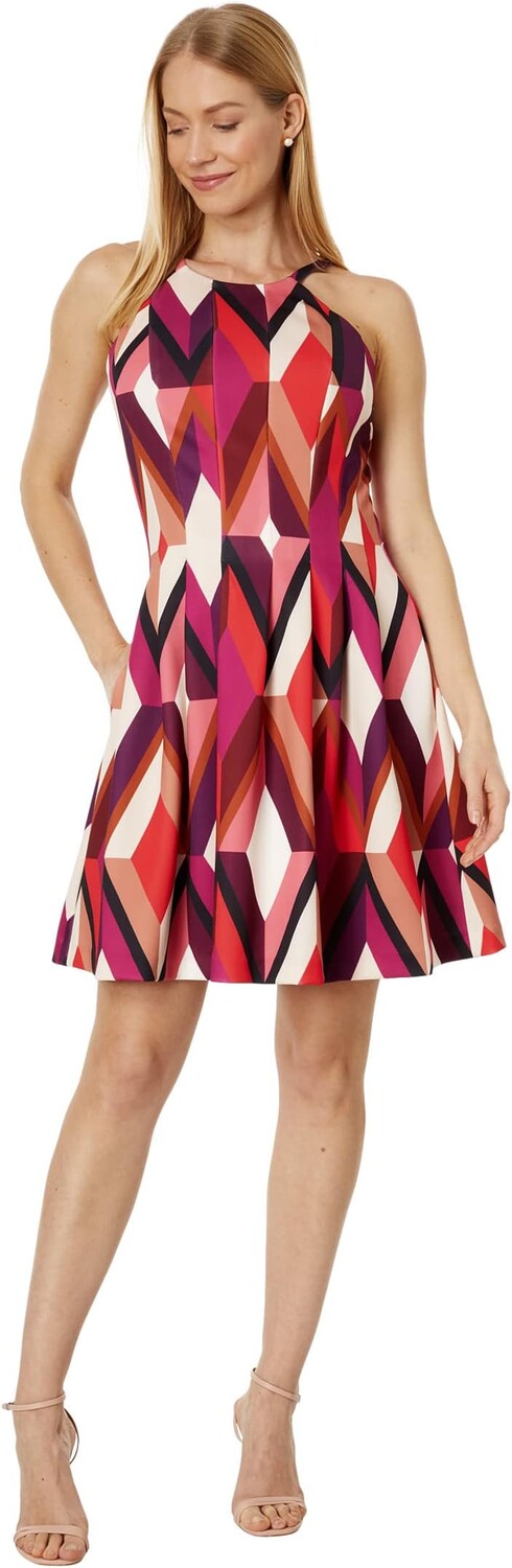 

Платье для подводного плавания с геометрическим рисунком Vince Camuto, цвет Red Multi