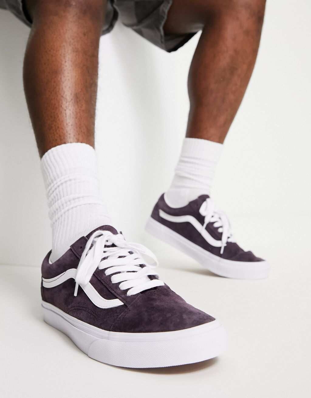 

Бордовые замшевые кроссовки Vans Old Skool, Красный