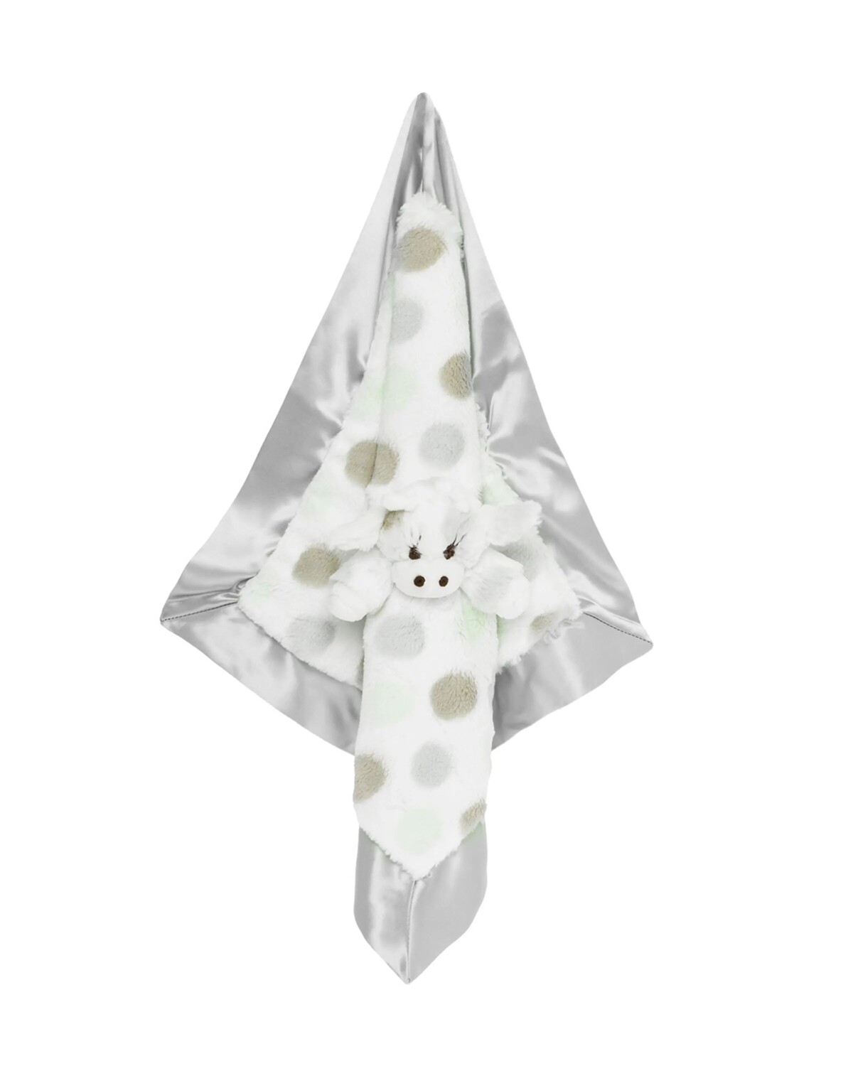 

Плюшевое детское одеяло Little Giraffe в горошек, серебро, цвет Silver
