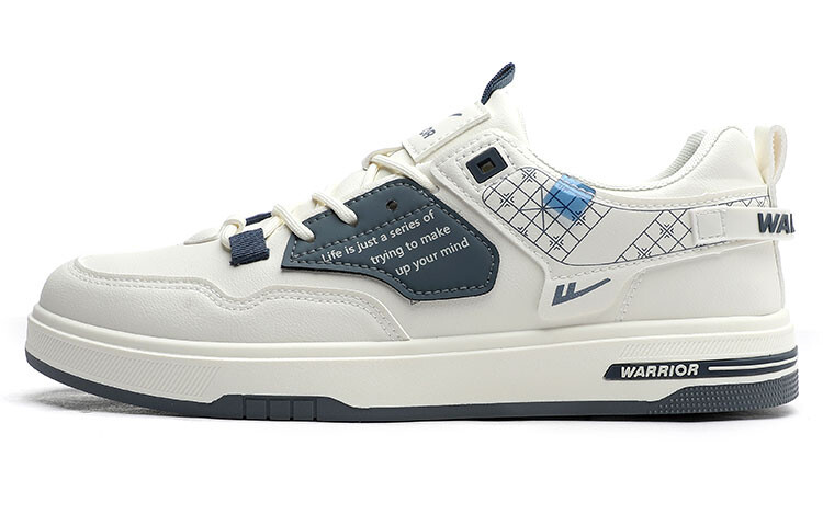 

Кроссовки WARRIOR Skateboarding Shoes Men Low-top Beige/Blue, бежевый/синий