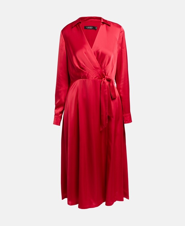 

Атласное платье Lauren Ralph Lauren, красный