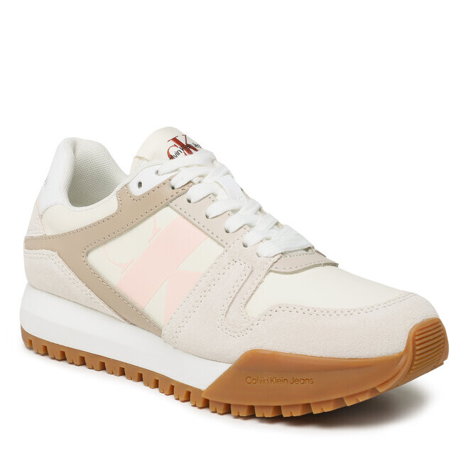 

Кроссовки Calvin Klein Jeans ToothyRun Laceup, экрю, Бежевый