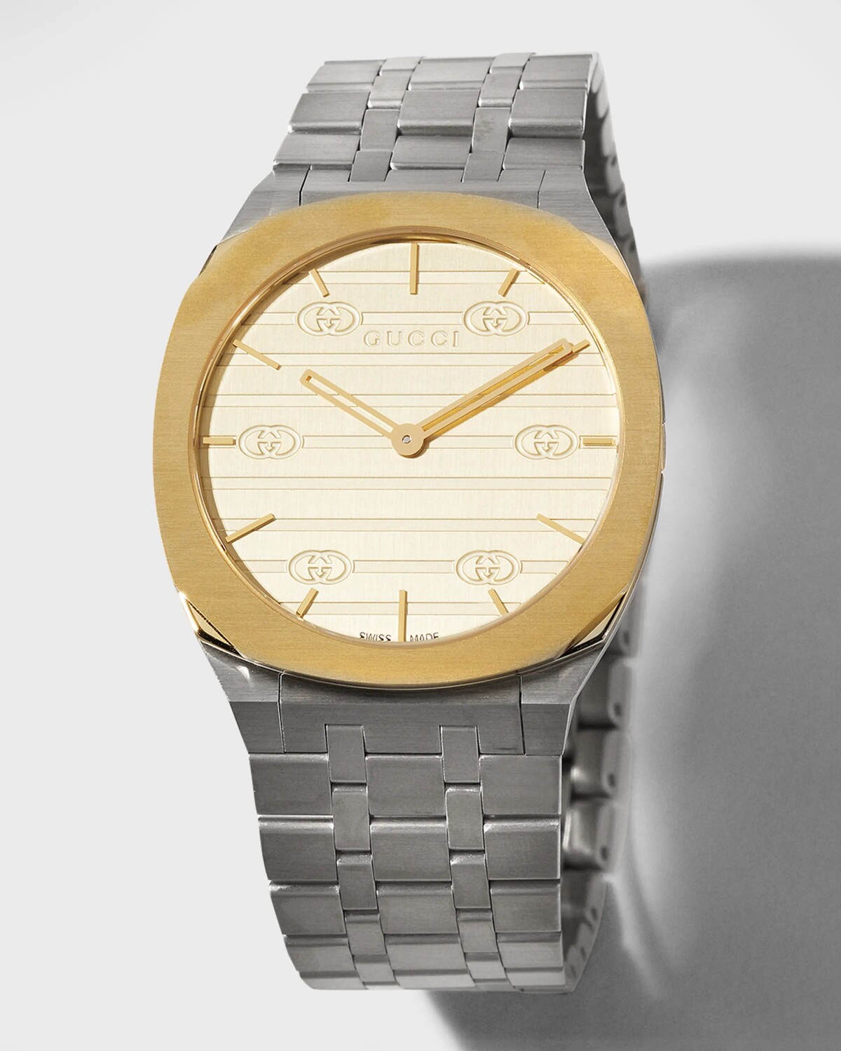 

Двухцветные часы-браслет 25H, 34 мм Gucci, цвет Two Tone