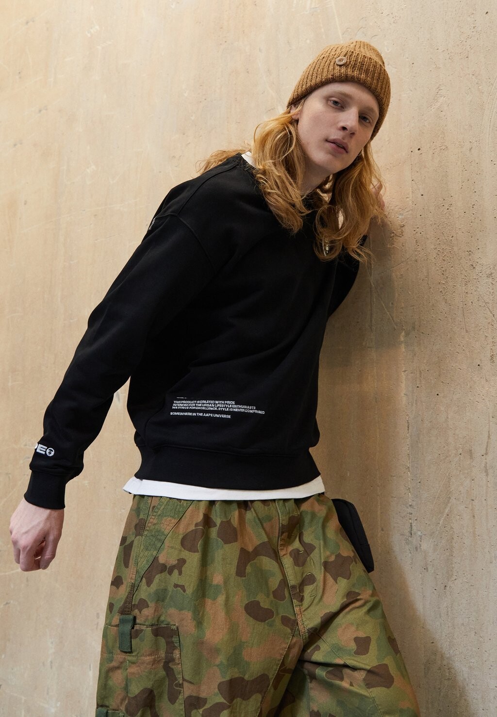 

Толстовка AAPE By A Bathing Ape, черный