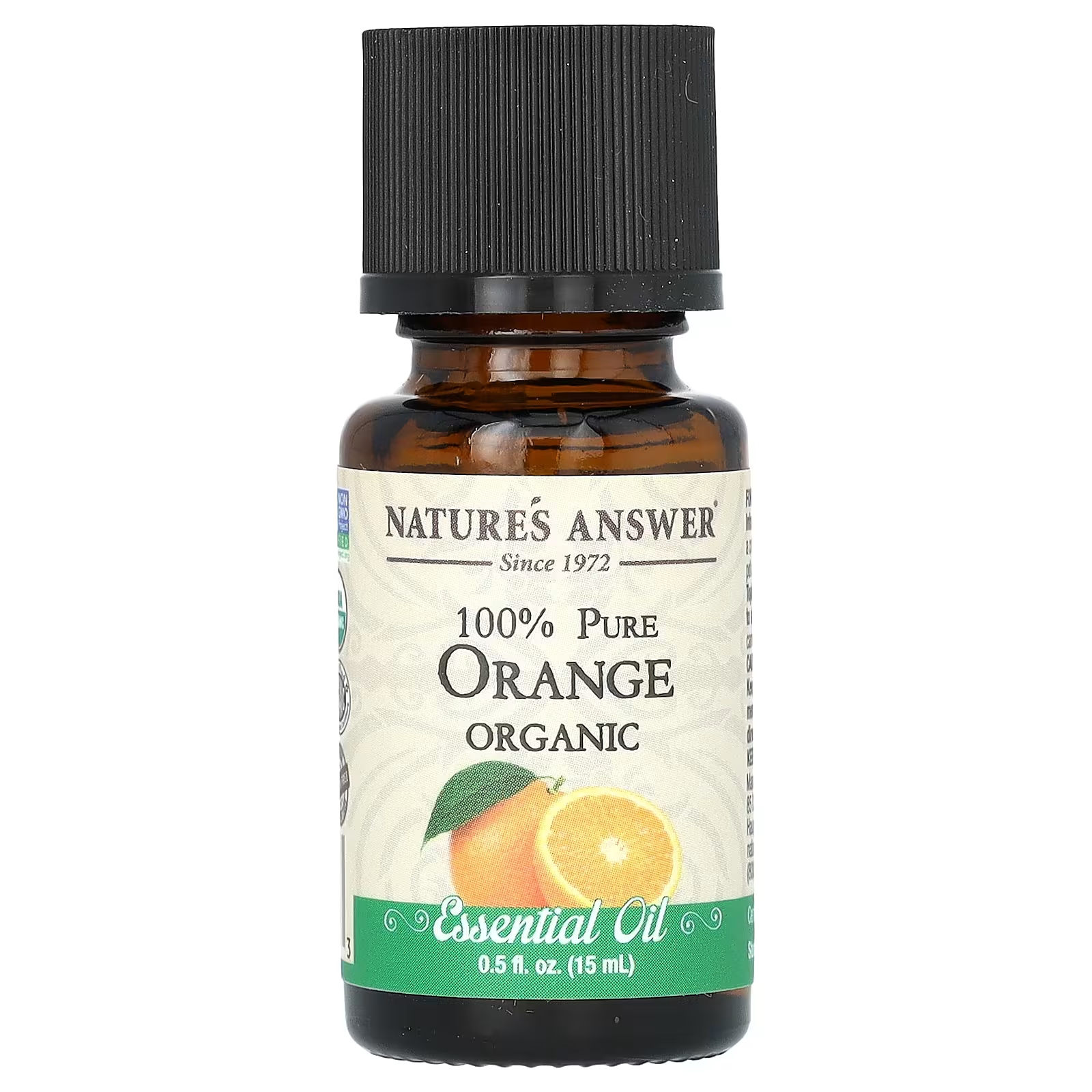 100% чистое органическое эфирное масло апельсина, 0,5 жидкой унции (15 мл) Nature's Answer