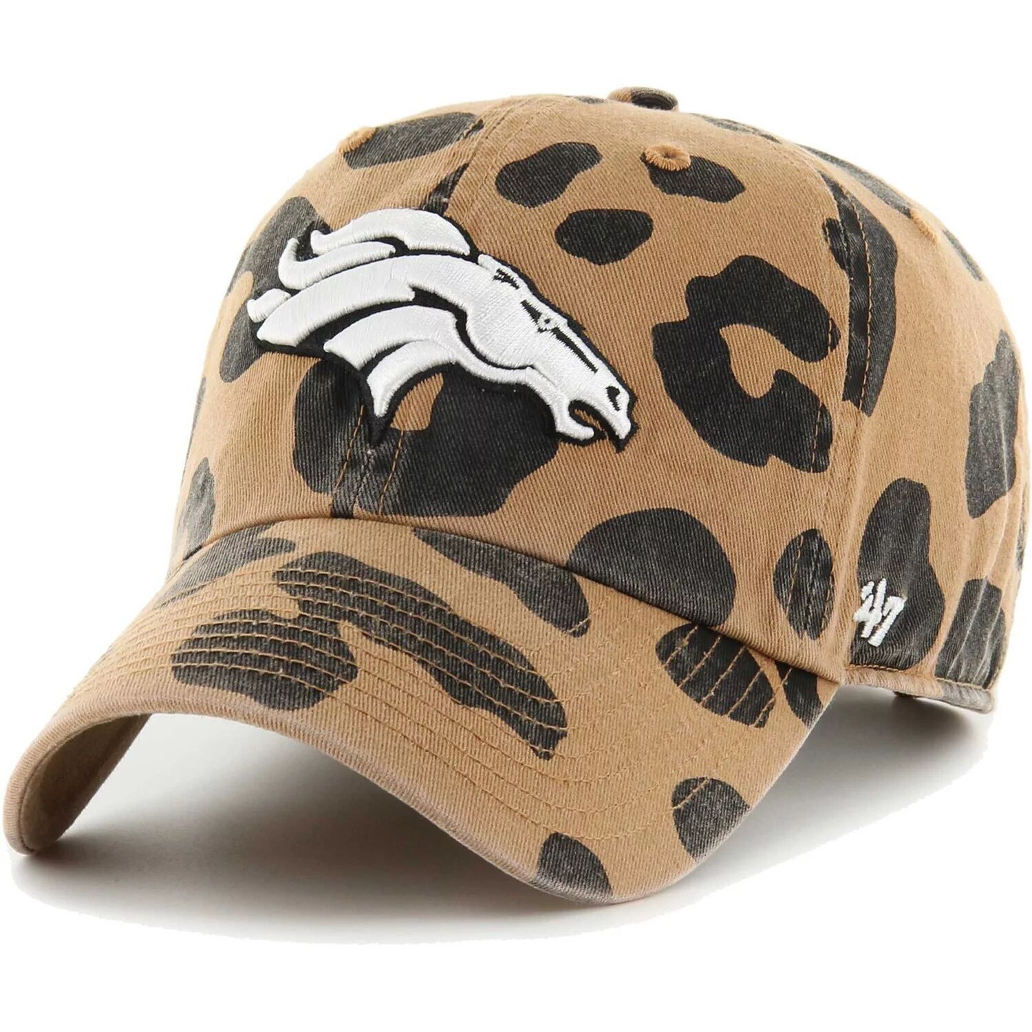 

Женская регулируемая шляпа светло-коричневого цвета Denver Broncos Rosette Clean Up '47