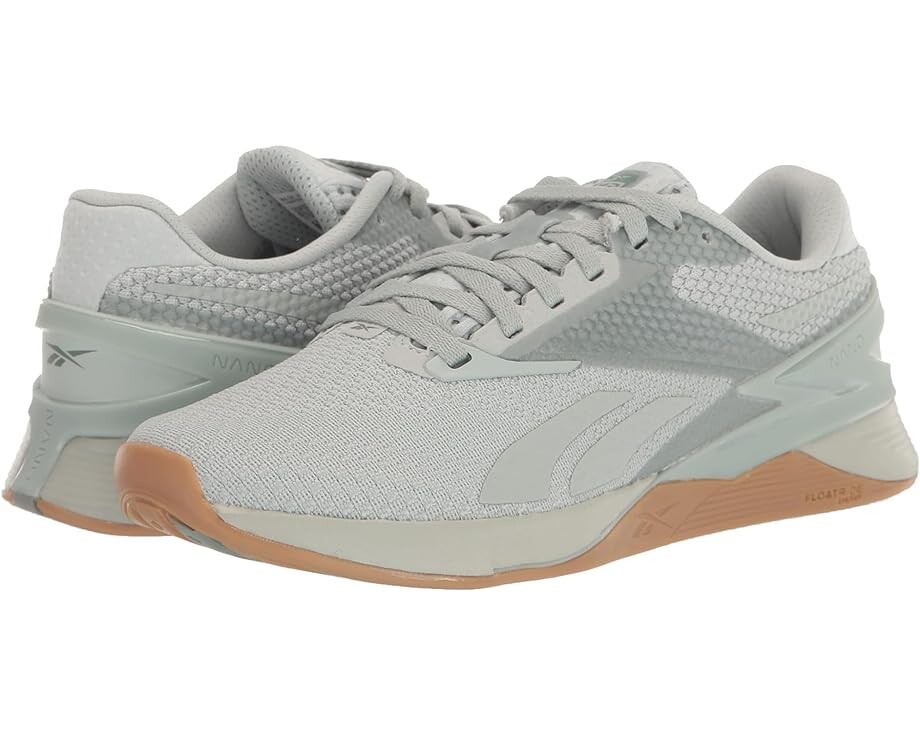 

Кроссовки Reebok Women's Nano X3, цвет Sea Spray/Harmony Green/Gum