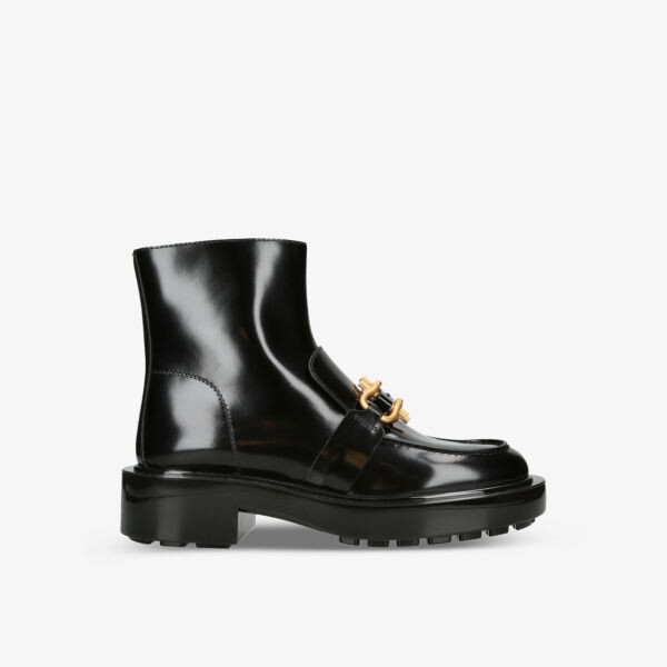 

Кожаные ботильоны Monsieur Horsebit с декором Bottega Veneta, черный