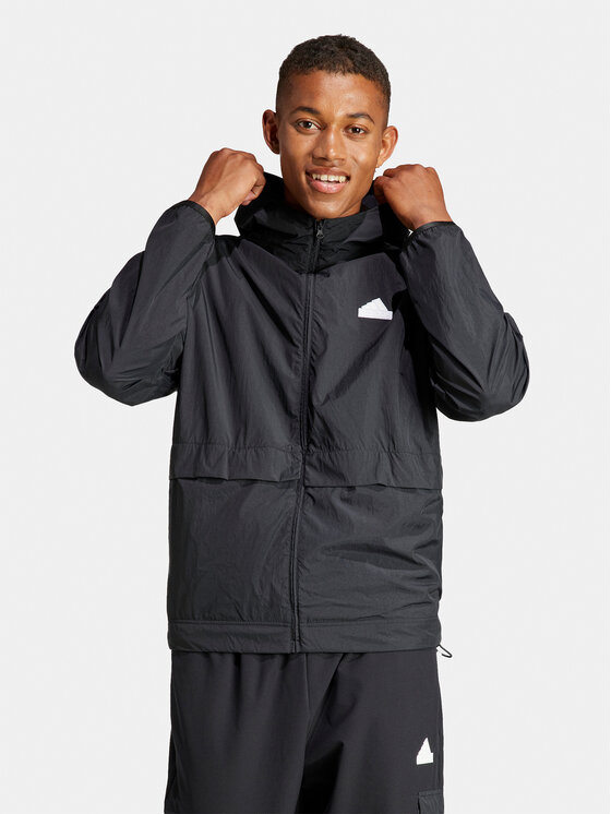 Легкая куртка свободного кроя Adidas, черный