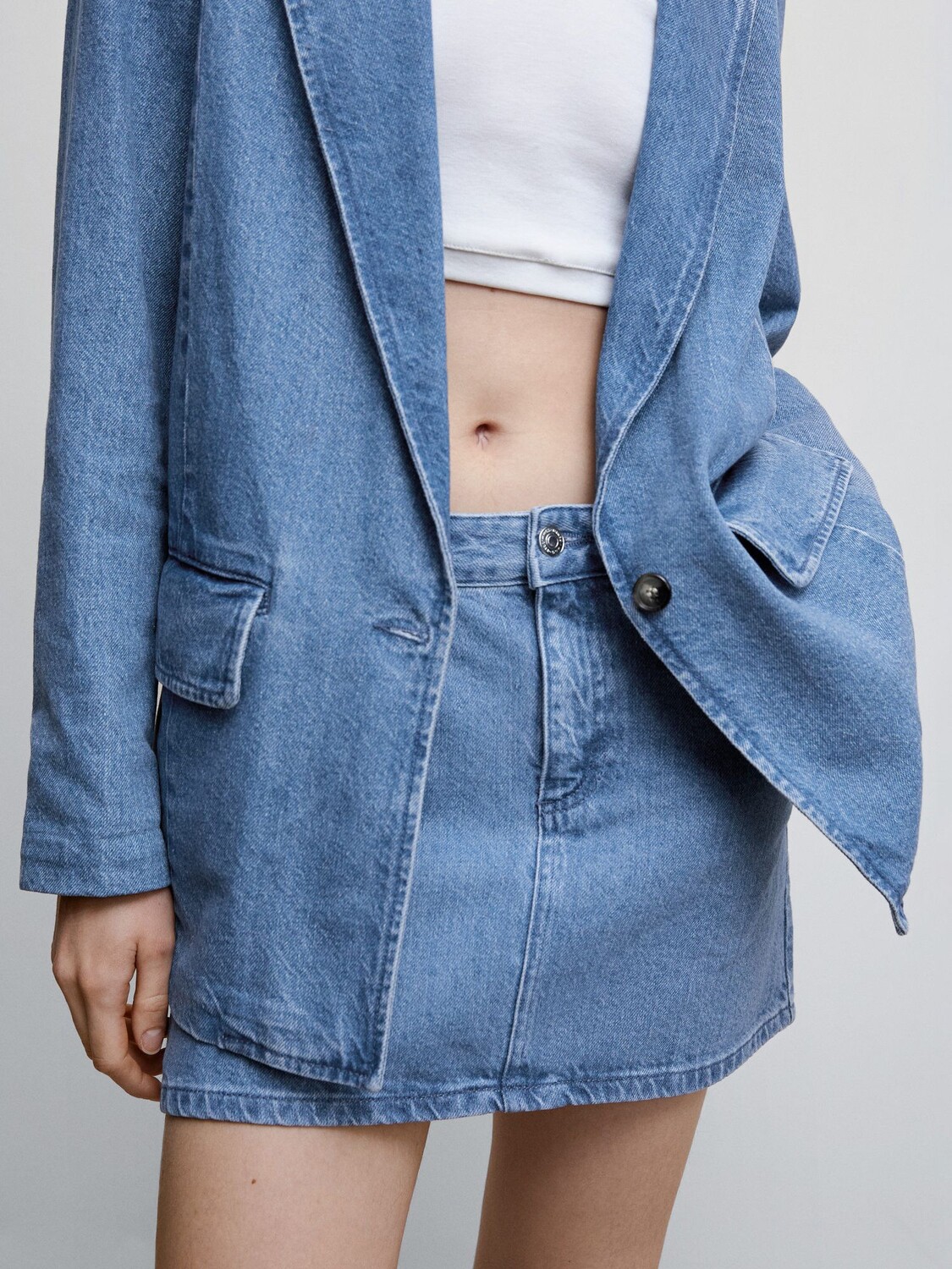 

Джинсовая мини-юбка Mango Charlotte, синяя