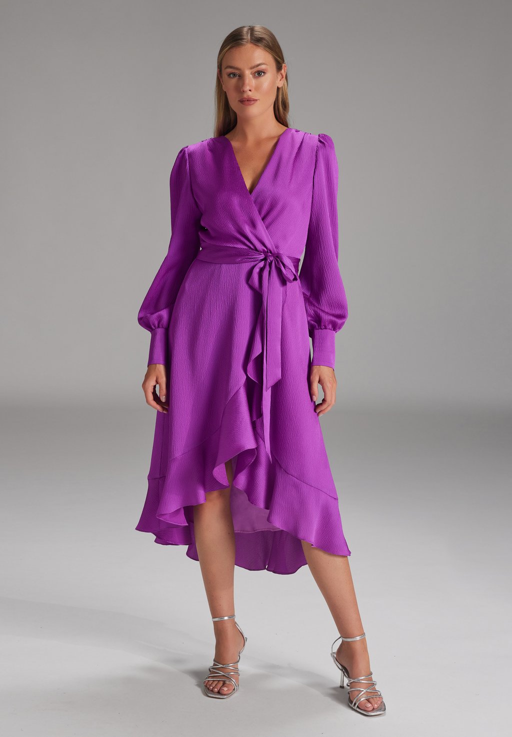 Платье повседневное VOLANT AUS STRUKTURIERTEM Swing, цвет purple