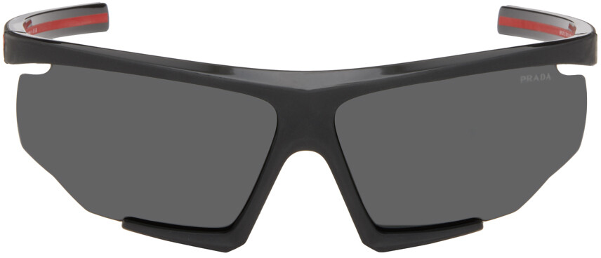 

Черные солнцезащитные очки Linea Rossa Impavid Prada Eyewear, цвет Black