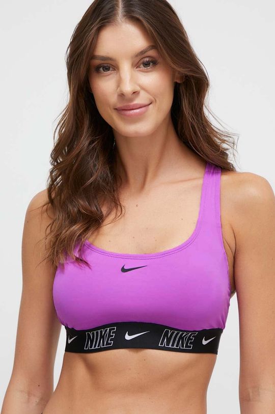Бюстгальтер для плавания с логотипом Nike, фиолетовый цена и фото