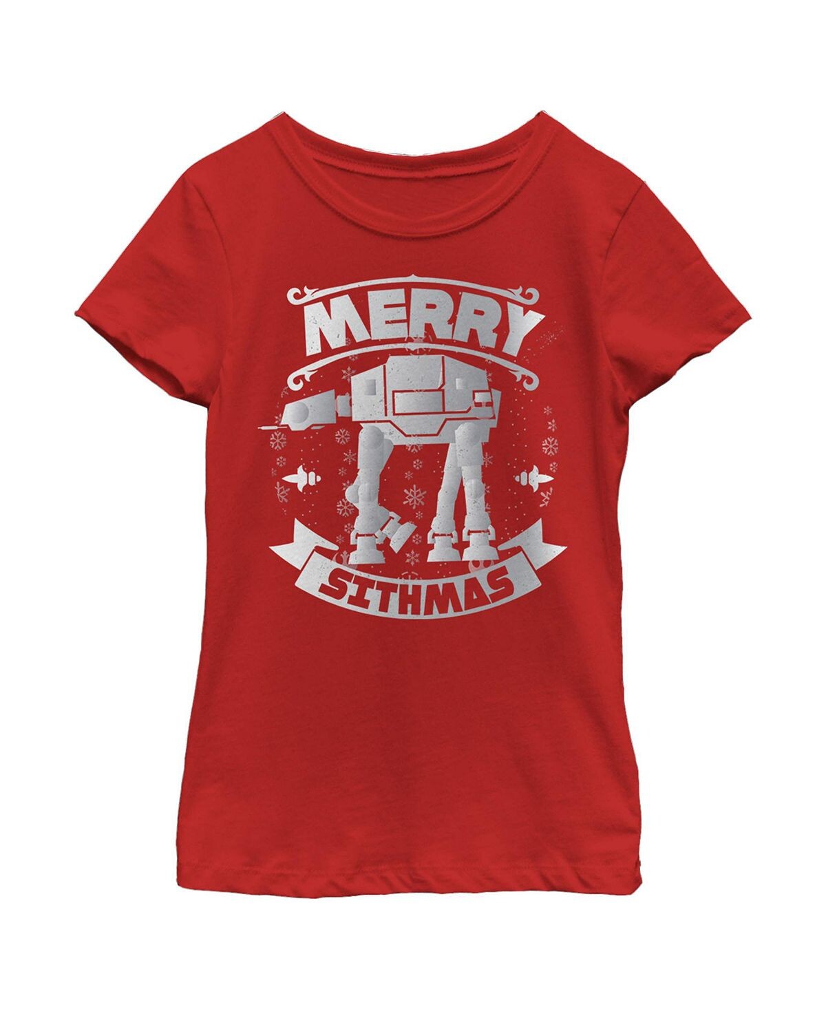 

Детская футболка Star Wars Christmas Sithmas AT-AT для девочек Disney Lucasfilm