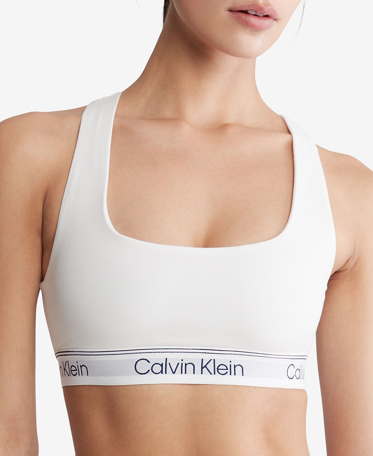 

Женский спортивный бюстгальтер без подкладки QF7185 Calvin Klein, белый