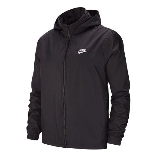 Куртка Nike Running Training Woven Breathable hooded Windproof Jacket Black, черный куртка nike patchwork contrast windproof woven hooded jacket for men grey gray серый