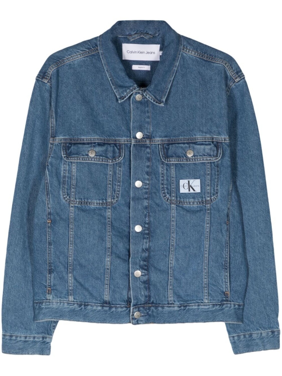 

Calvin Klein Jeans джинсовая куртка с нашивкой-логотипом, синий