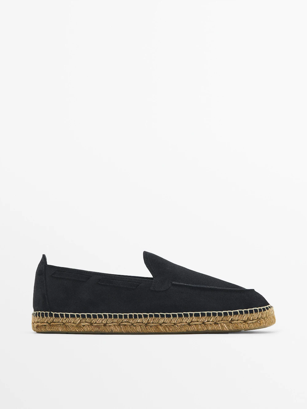

Замшевые эспадрильи moc с разрезом Massimo Dutti, синий