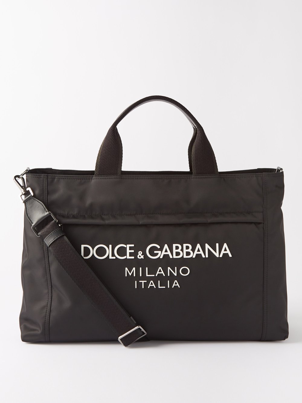 Нейлоновая дорожная сумка с логотипом Dolce & Gabbana, черный