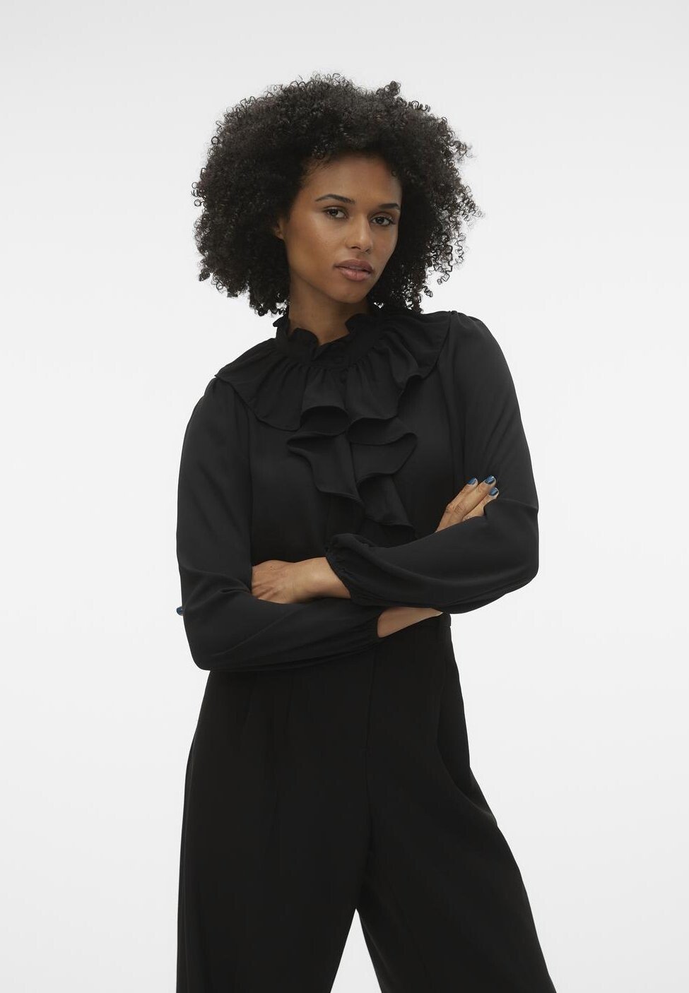 

Блузка Vero Moda ВМДИАНА РУФЛИ, черный