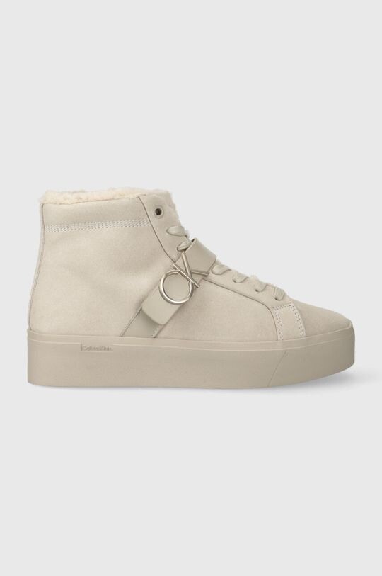 

Замшевые кроссовки FLTFRM CUPSOLE HT W/HW SUE WL Calvin Klein, бежевый