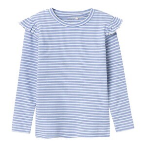 

Лонгслив name it Shirt langarm Rippqualität Ringel, светло синий