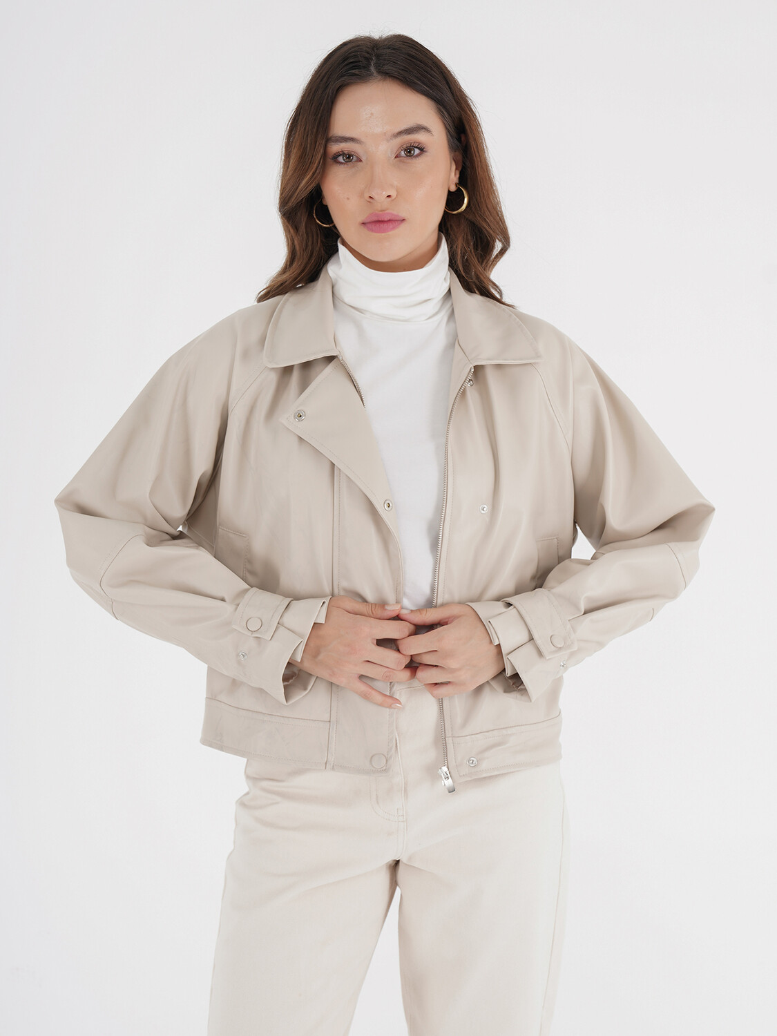 

Кожаная куртка Freshlions Jacke MINA', кремовый