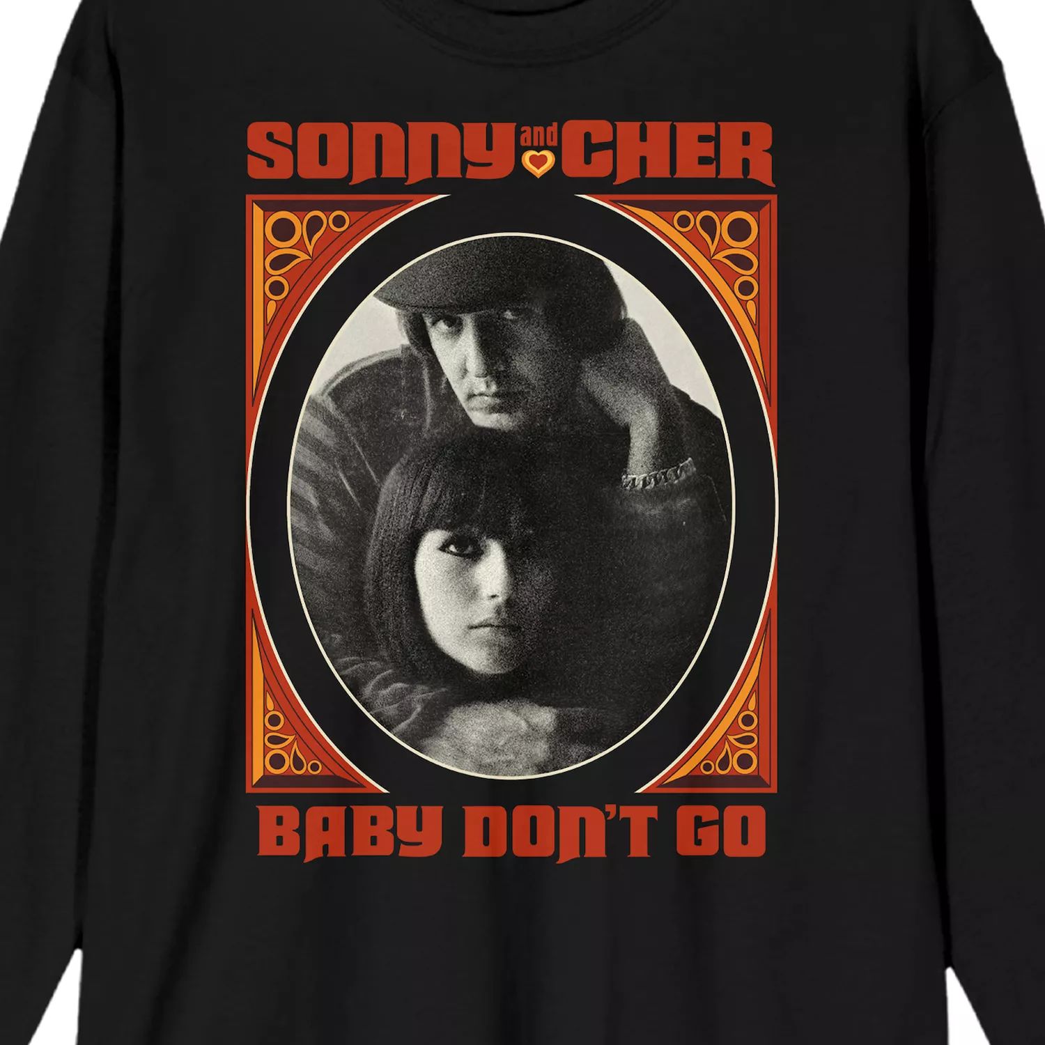 Мужская футболка с рисунком Sonny & Cher Baby Don't Go Licensed Character