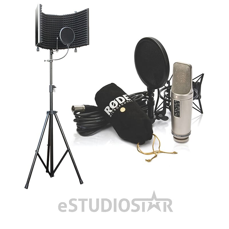 

Микрофон RODE NT2-A Card. Condenser Mic Studio Bundle w/Mic Isolation Shield w/Stand NEW