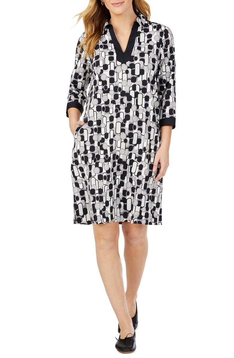 

Платье прямого кроя Angel Retro Bubbles FOXCROFT, черный