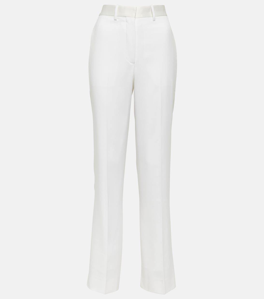Прямые брюки с высокой посадкой Victoria Beckham, белый