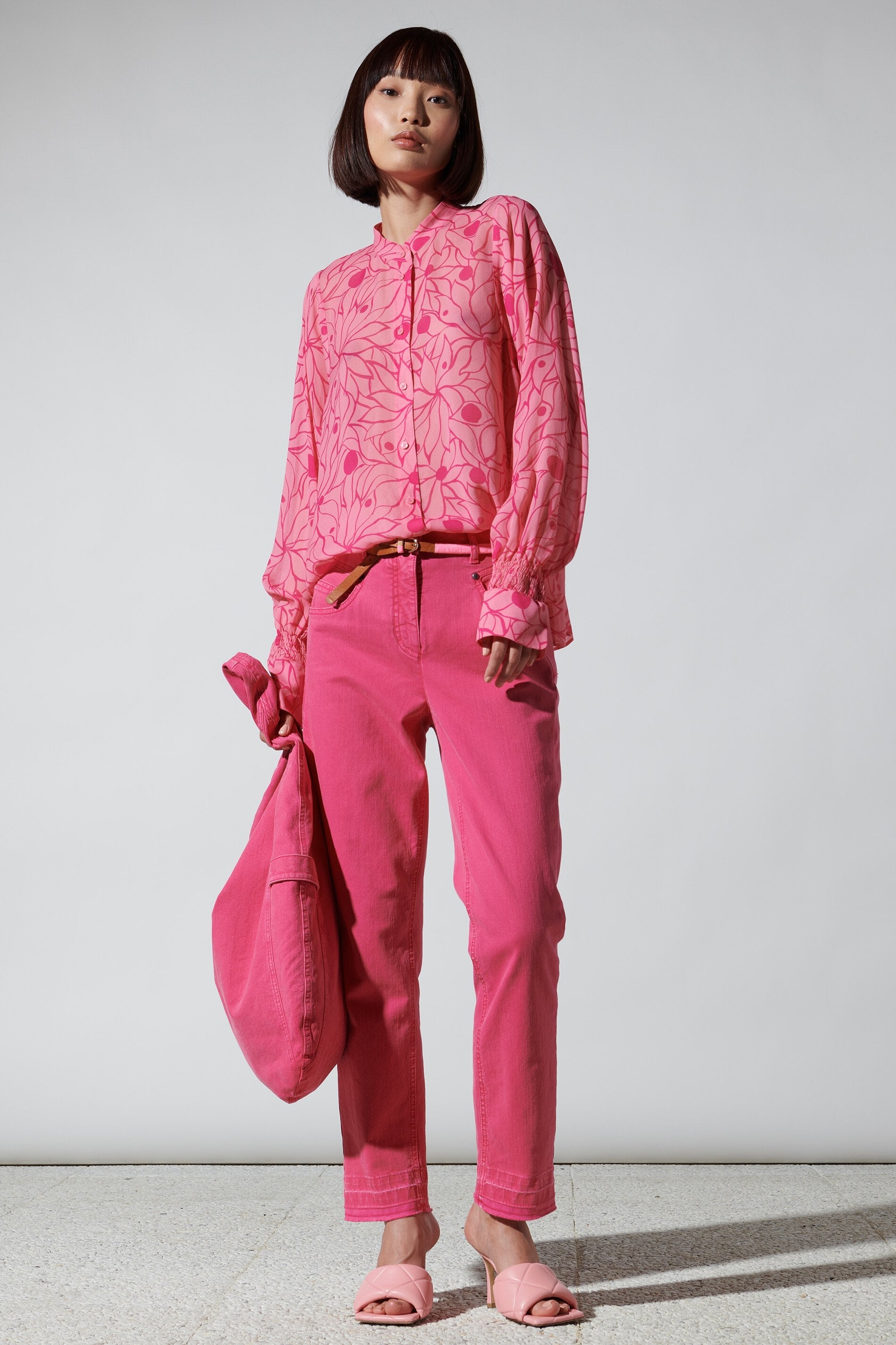 Настоящий прямой деним. LUISA CERANO, цвет vibrant pink - multi настоящий деним в стиле бэбиклеш luisa cerano мультиколор