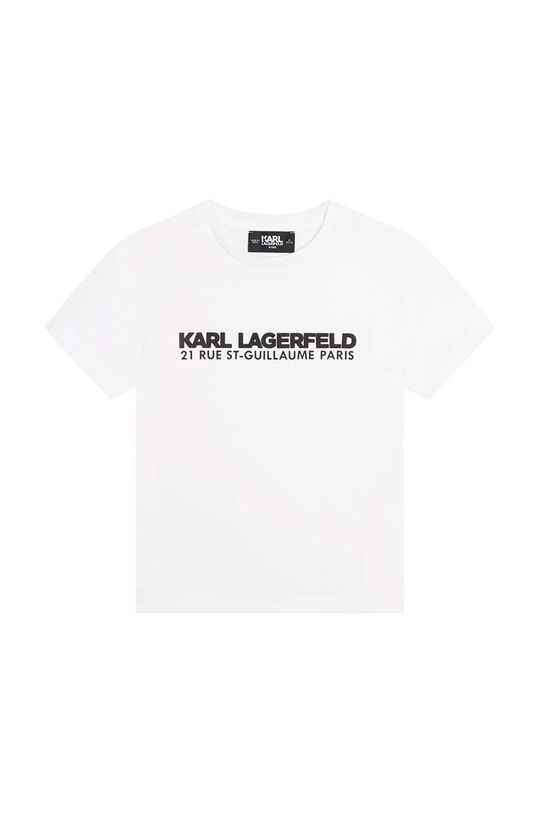 

Хлопковая футболка для детей Karl Lagerfeld, белый