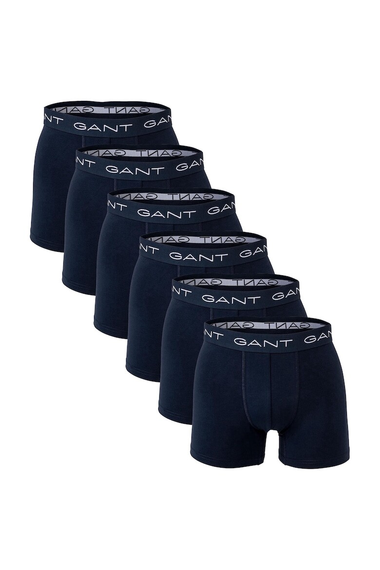 

Боксеры с логотипом на поясе - 6 пар Gant, синий