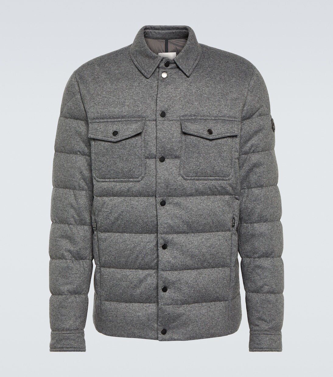 

Пуховая рубашка mirmandix из кашемира Moncler, серый