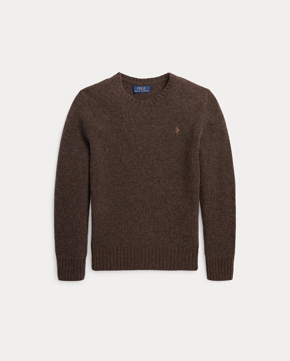 

Коричневый шерстяной свитер для мальчика Polo Ralph Lauren, коричневый